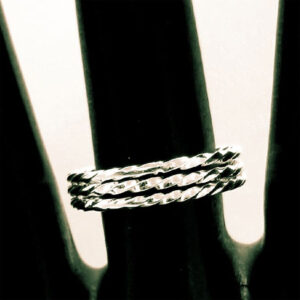 Roma Twist Silver Symbol Ring