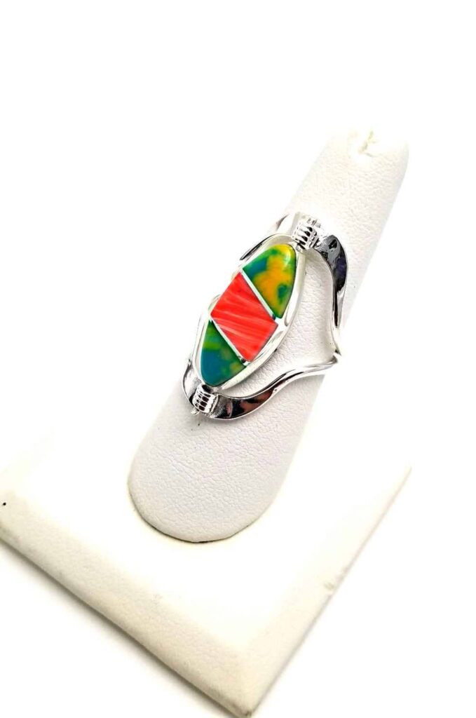 Flip Large Semi-Precious Stone Inlaid Rings | Costello International