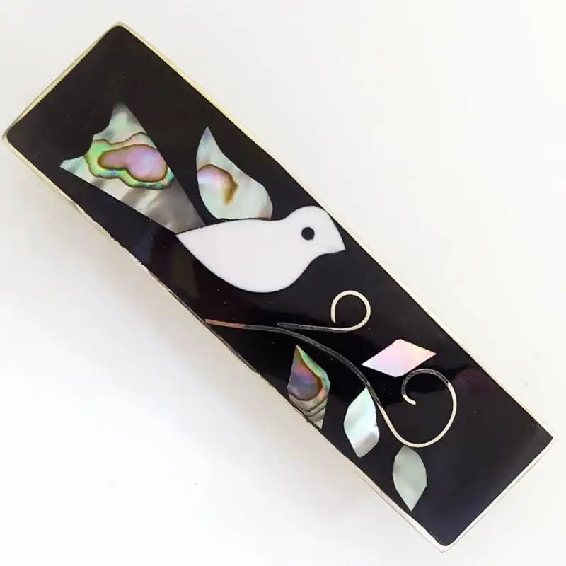 Hair Clip Barrettes Shell Inlaid Size Large - Image 14