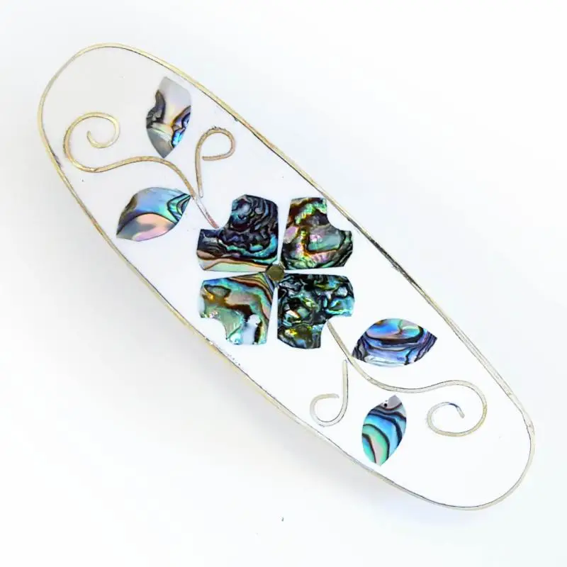 Hair Clip Barrettes Shell Inlaid Size Large - Image 10