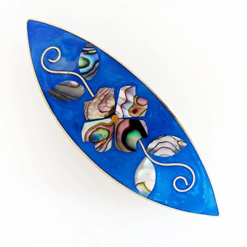 Hair Clip Barrettes Shell Inlaid Size Large - Image 7