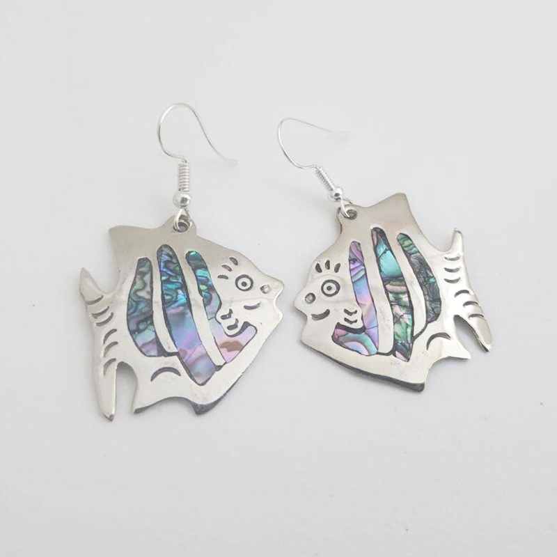 Widest Variety of Mexican Mosaic Inlaid Handcrafted Earrings - Image 32