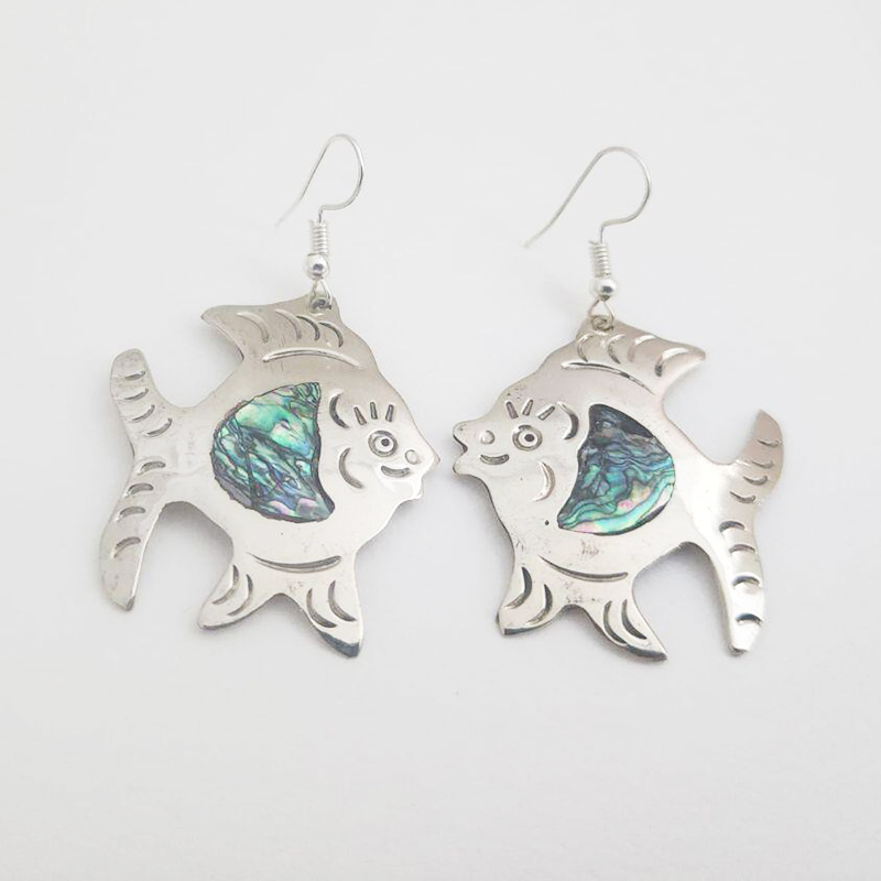 Widest Variety of Mexican Mosaic Inlaid Handcrafted Earrings - Image 34