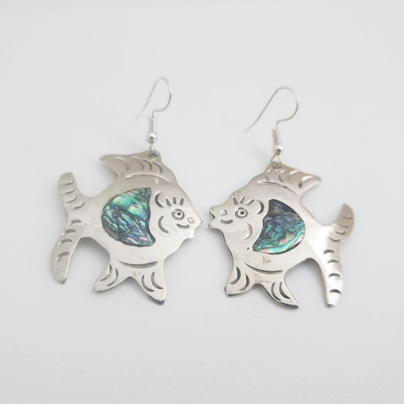 Widest Variety of Mexican Mosaic Inlaid Handcrafted Earrings - Image 45