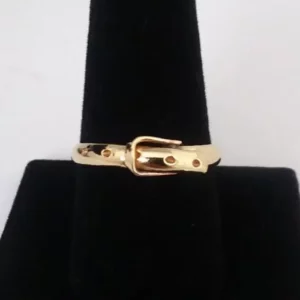 Belt Buckle Gold Symbol Ring