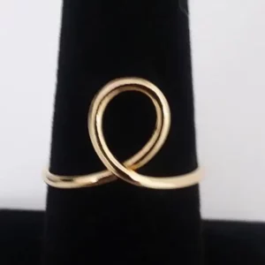 Ellipse Golden Bronze Symbol Ring