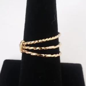 Roma Twist Golden Bronze Symbol Ring