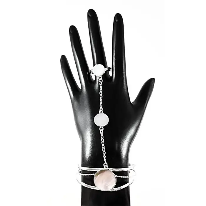 Bridal Bracelet with Inlaid Mother-of-pearl