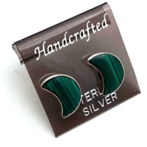 Sterling Silver Taxco .925 Luna Post Earrings