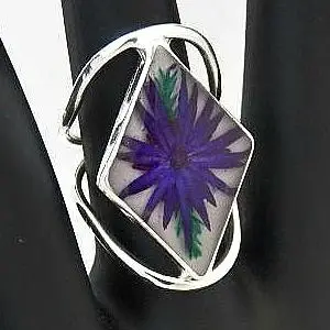 Wildflower Silver Terrarium Rings Size Extra-large - Image 2