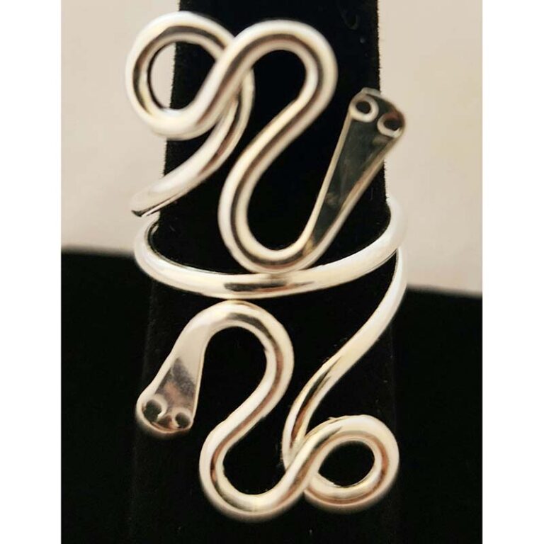 Two-serpent Silver Rings