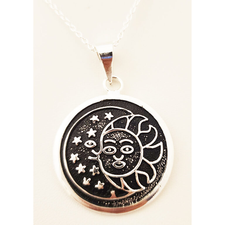 Eclipse Talisman Silver Pendants on 18 Inch Silver Chain