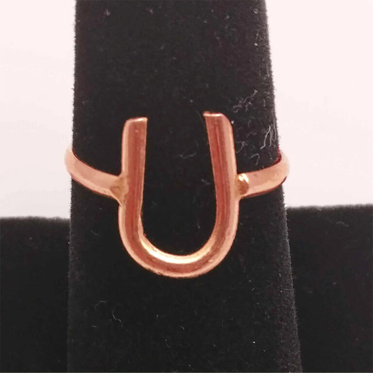 Horseshoe Good Fortune Pure Healing Copper Symbol Ring