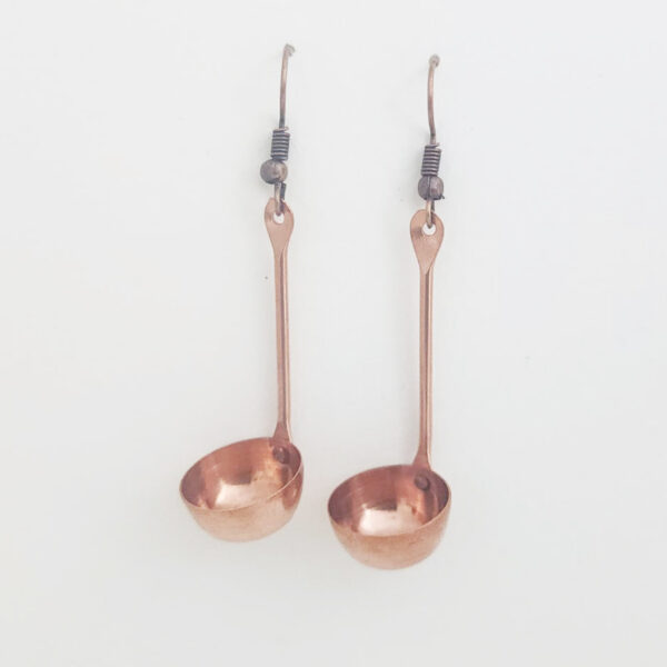 Pure Copper Kitchen Utensil Design Earrings