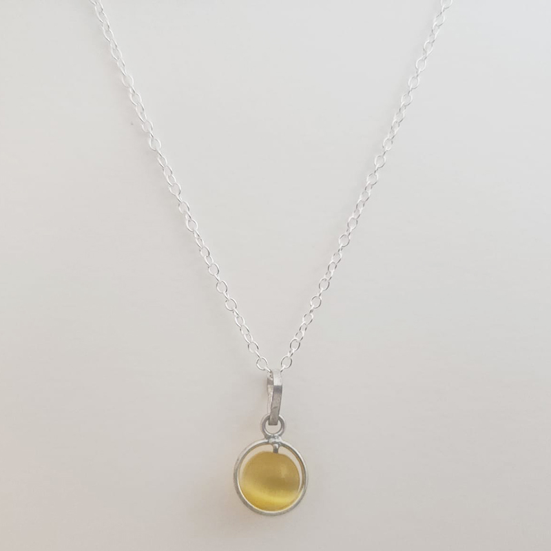 .925 Taxco Sterling Silver Semi-Precious Pendant & 18" Chain - Image 8