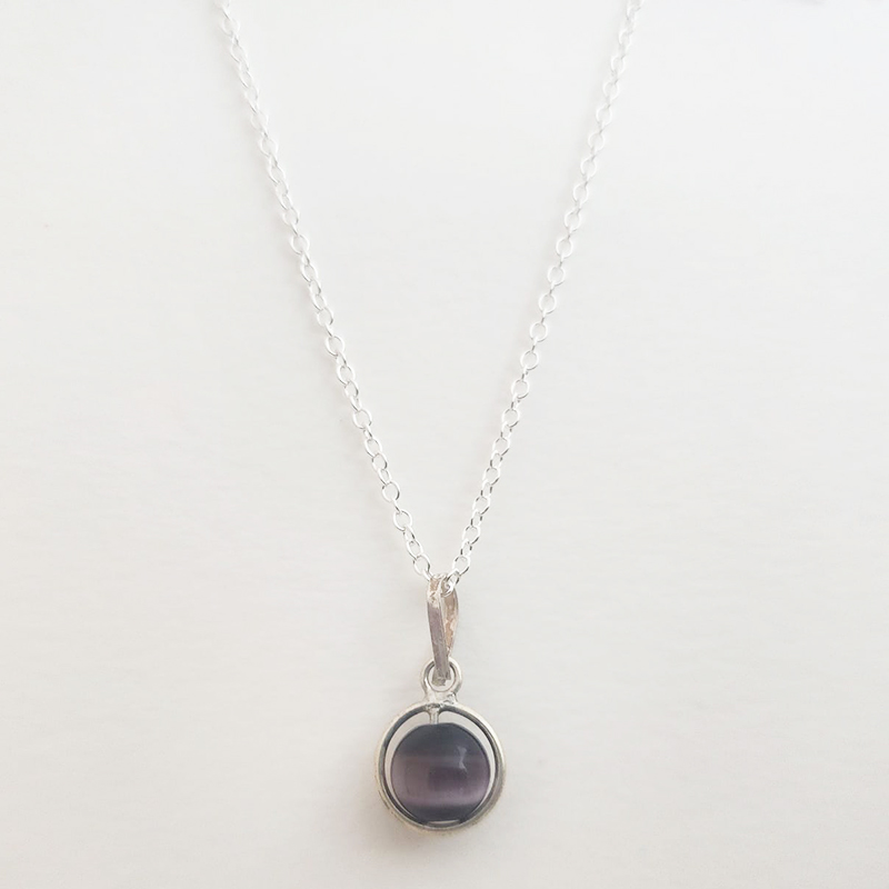 .925 Taxco Sterling Silver Semi-Precious Pendant & 18" Chain - Image 6