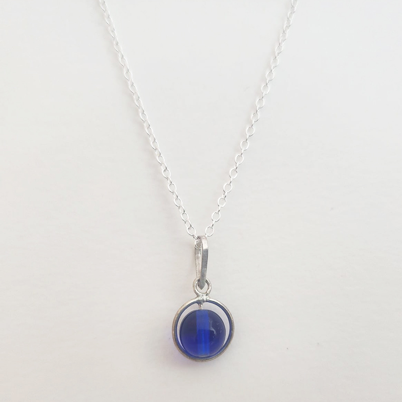 .925 Taxco Sterling Silver Semi-Precious Pendant & 18" Chain - Image 5