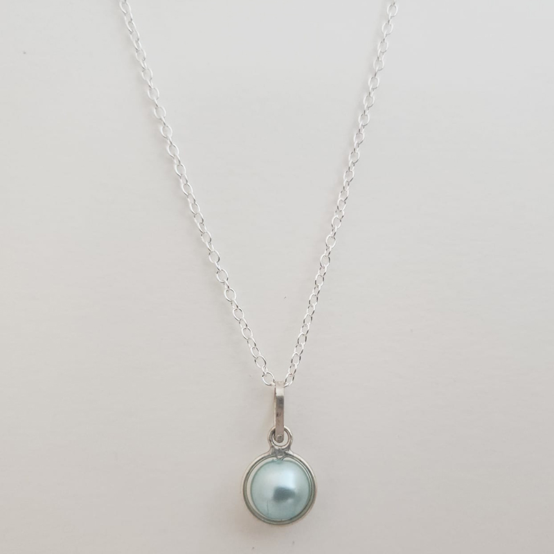 .925 Taxco Sterling Silver Semi-Precious Pendant & 18" Chain - Image 3