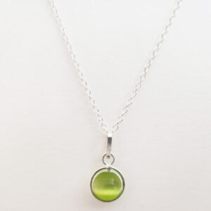 .925 Sterling Silver Semi-Precious Pendant with 18" Chain