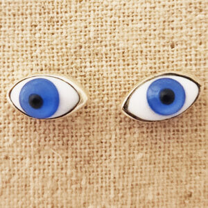 Sterling Silver Taxco .925 Hand-fired Divine Eye Post Earrings