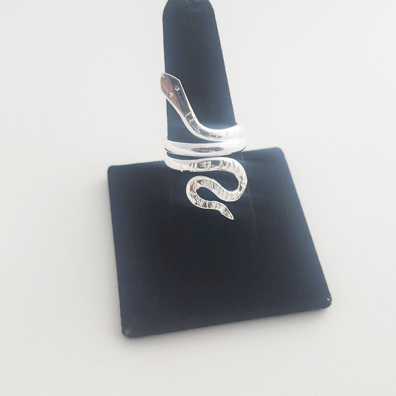 Diamondback Rattlesnake Silver Rings - Image 2