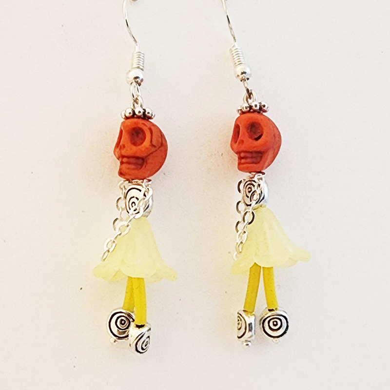 Day Of the Dead Ballerina Earrings - Image 16