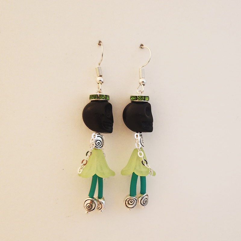 Day Of the Dead Ballerina Earrings - Image 3