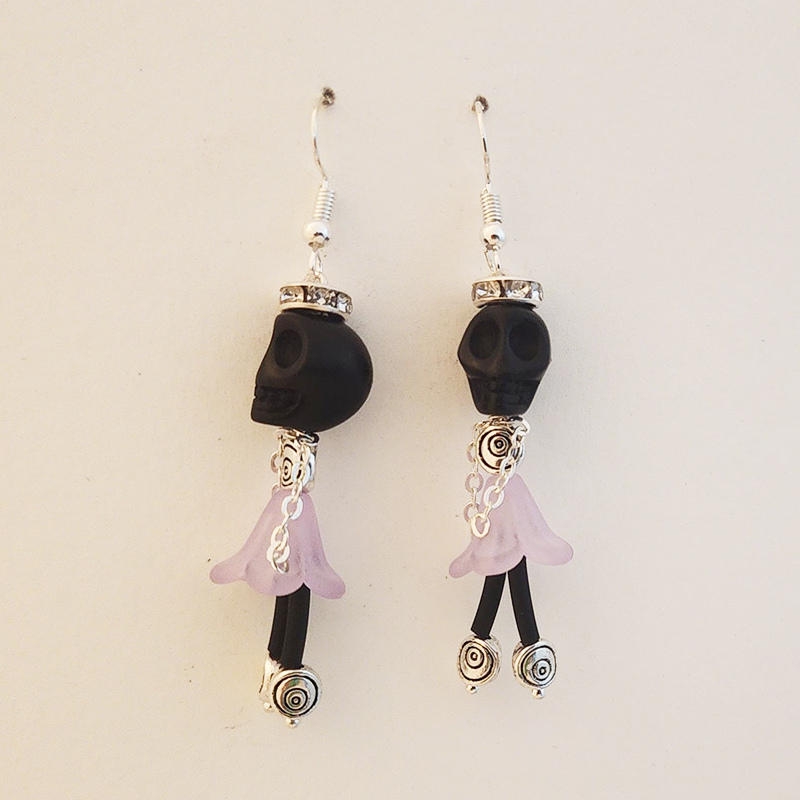 Day Of the Dead Ballerina Earrings - Image 5