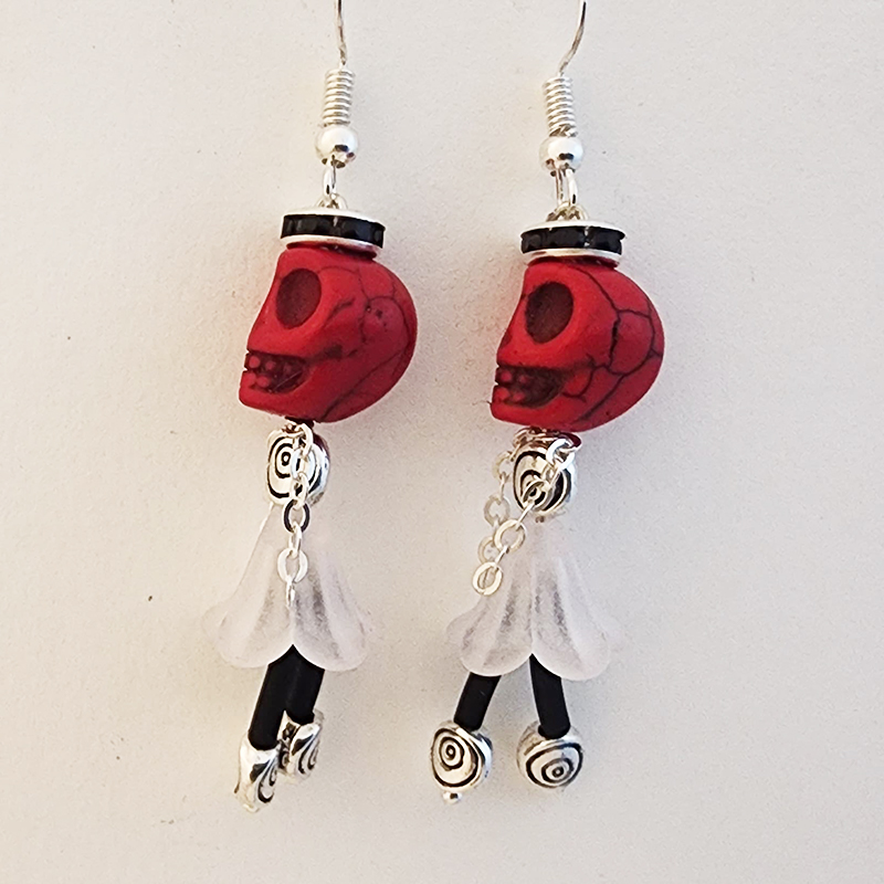 Day Of the Dead Ballerina Earrings - Image 7