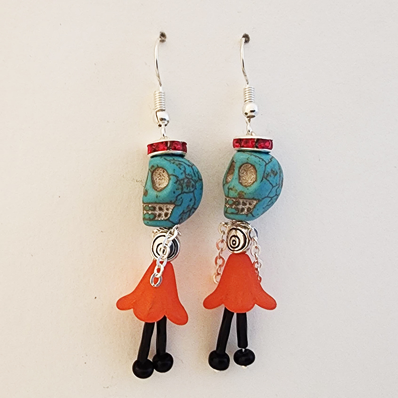 Day Of the Dead Ballerina Earrings - Image 9