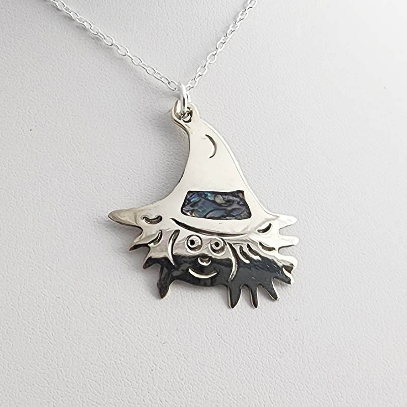 Abalone Inlaid Halloween Pendants on 18 Inch Silver Chain - Image 4