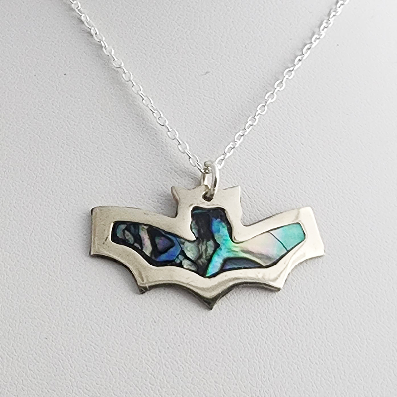 Abalone Inlaid Halloween Pendants on 18 Inch Silver Chain - Image 6