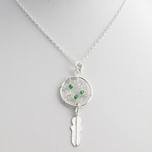 Dream Catcher Pendant on 18 Inch Silver Chain
