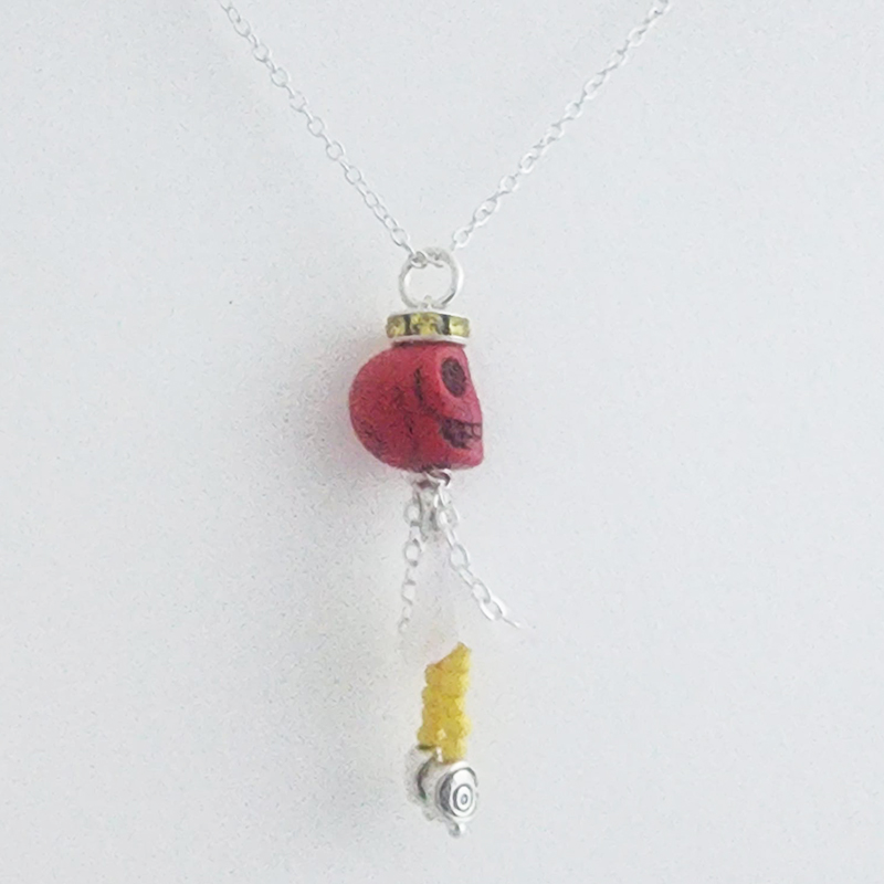 Day of the Dead Ballerina Pendants with 18 Inch Silver Chain - Image 39