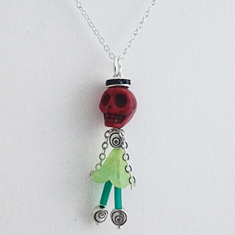 Day of the Dead Ballerina Pendants with 18 Inch Silver Chain - Image 28