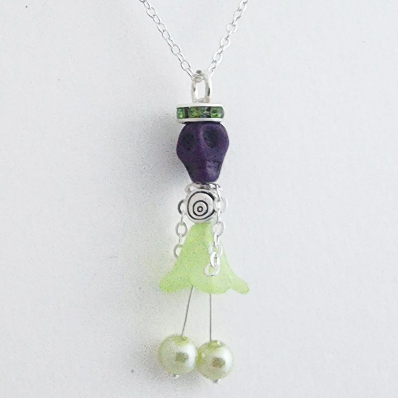 Day of the Dead Ballerina Pendants with 18 Inch Silver Chain - Image 25