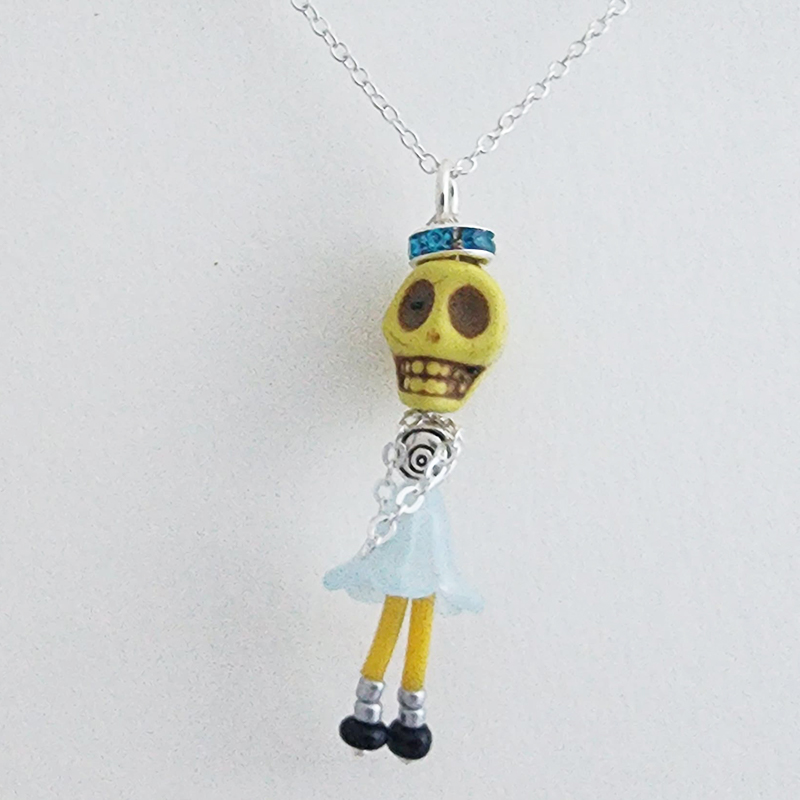 Day of the Dead Ballerina Pendants with 18 Inch Silver Chain - Image 20