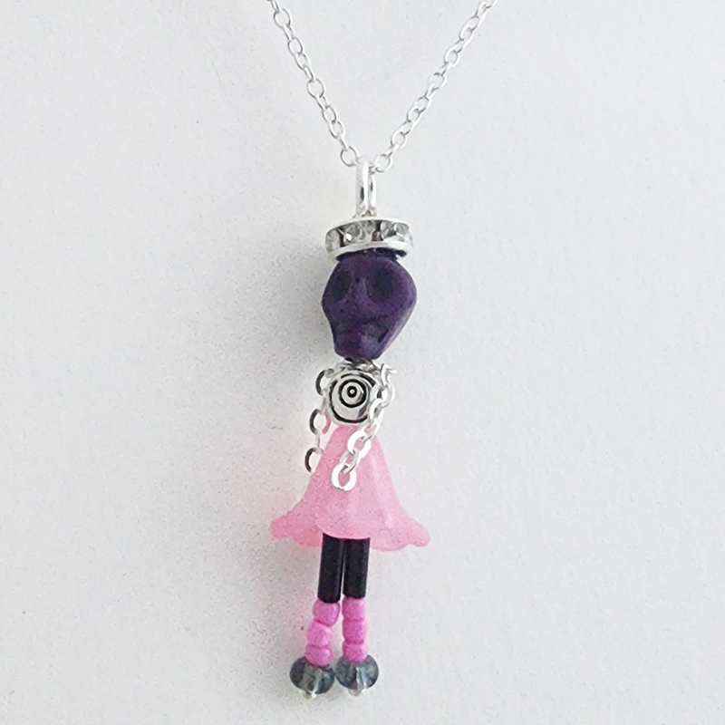 Day of the Dead Ballerina Pendants with 18 Inch Silver Chain - Image 18