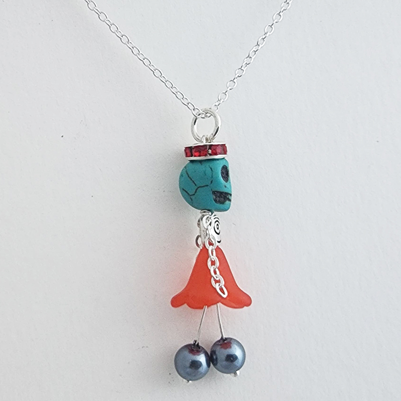 Day of the Dead Ballerina Pendants with 18 Inch Silver Chain - Image 14
