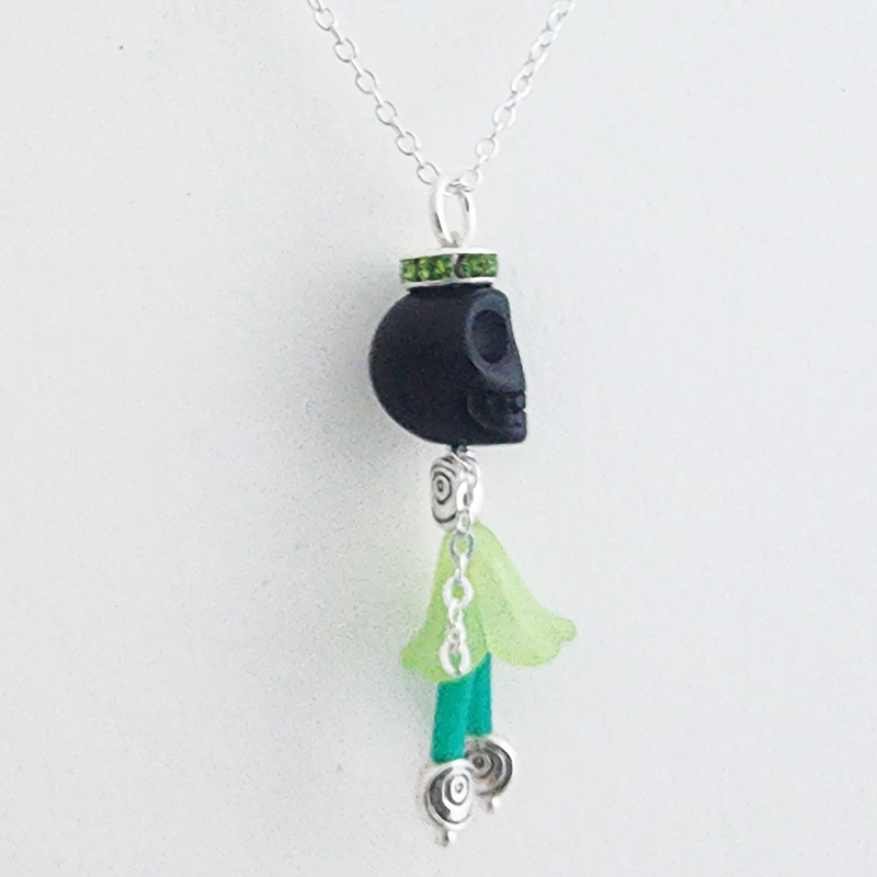 Day of the Dead Ballerina Pendants with 18 Inch Silver Chain - Image 12