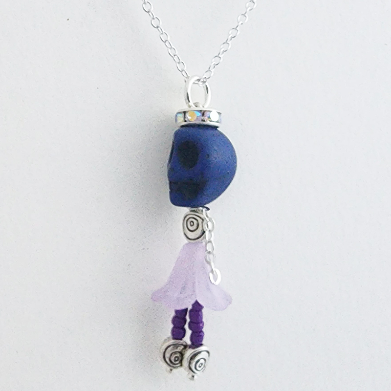 Day of the Dead Ballerina Pendants with 18 Inch Silver Chain - Image 9