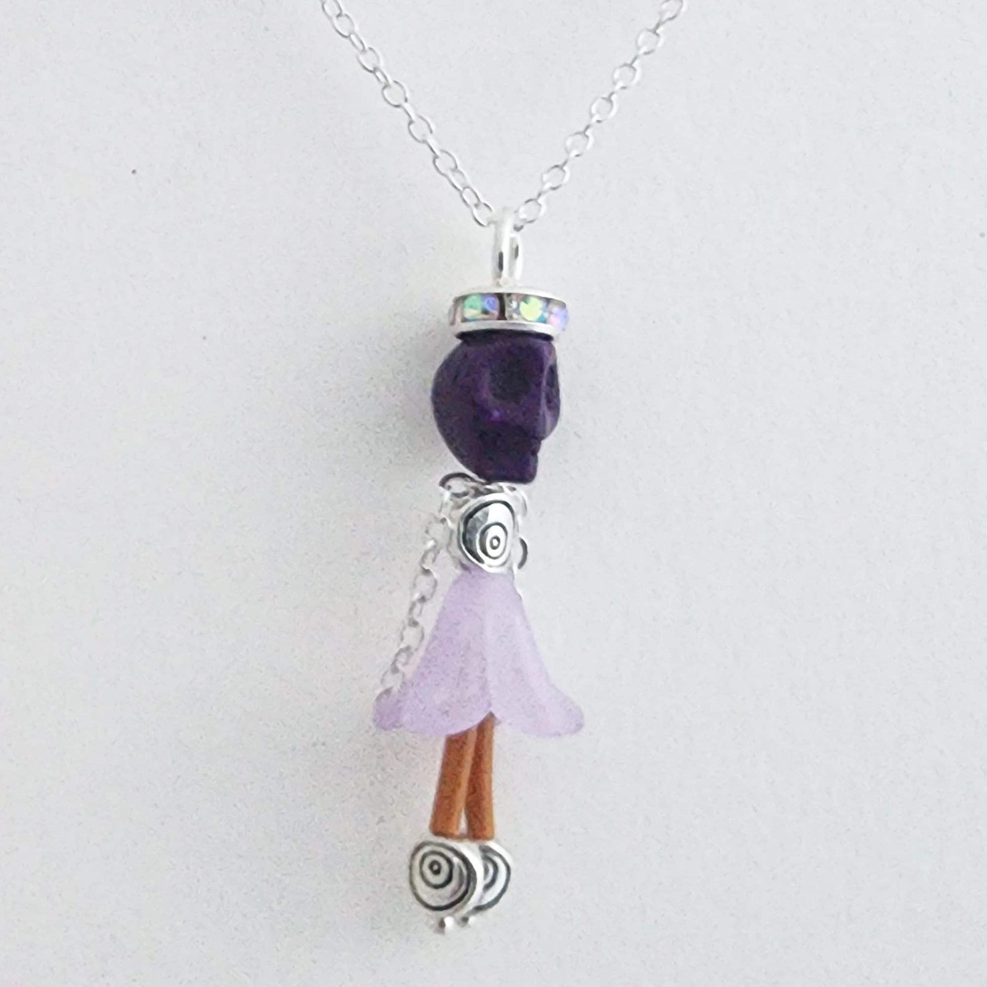 Day of the Dead Ballerina Pendants with 18 Inch Silver Chain - Image 7