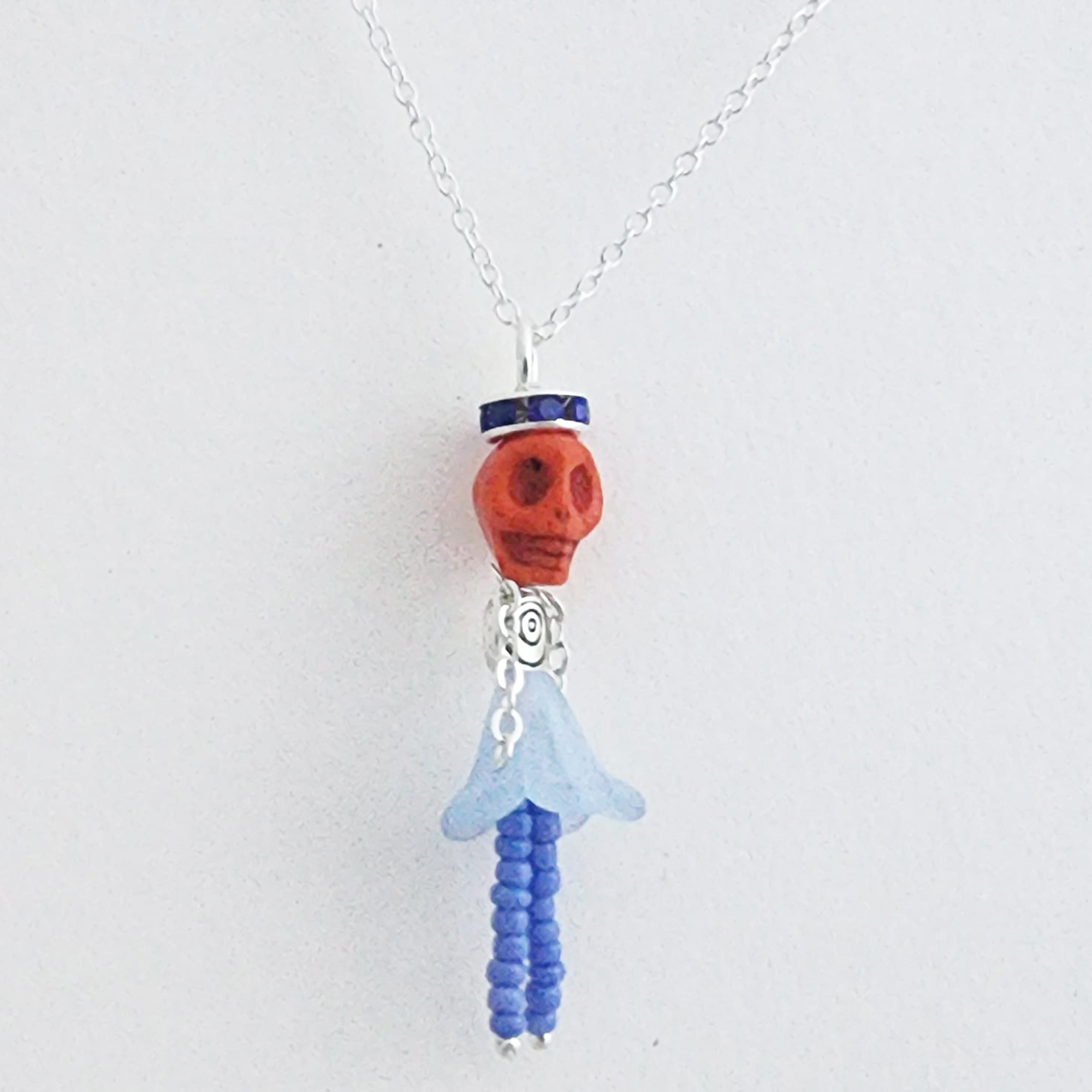 Day of the Dead Ballerina Pendants with 18 Inch Silver Chain - Image 3