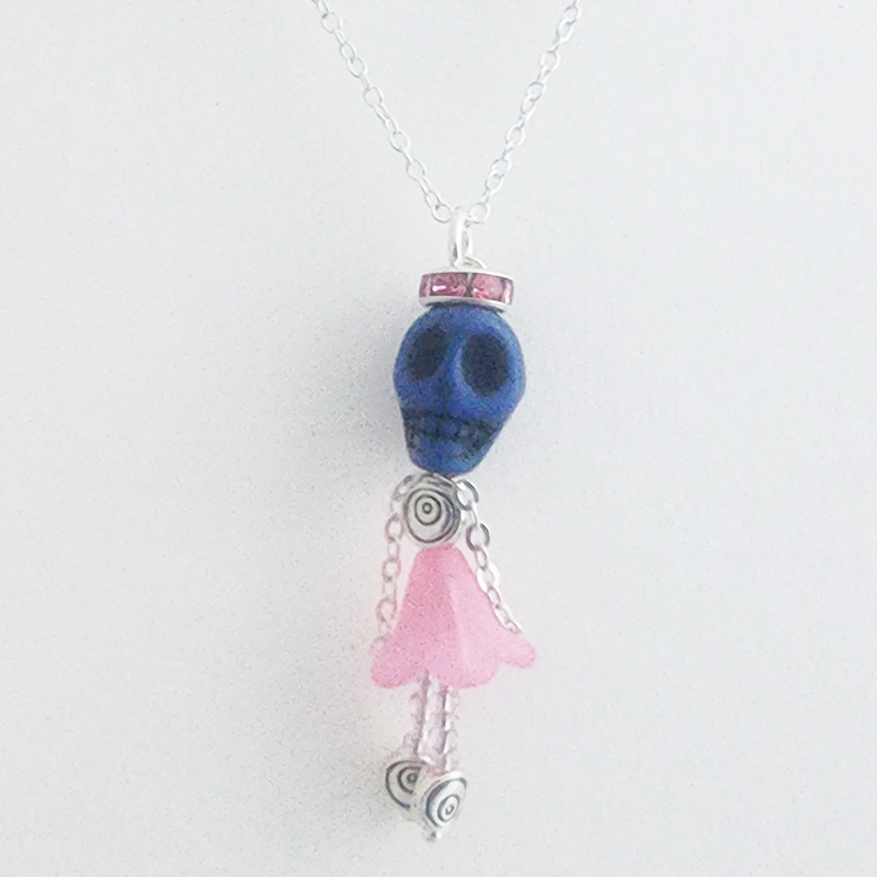 Day of the Dead Ballerina Pendants with 18 Inch Silver Chain - Image 36