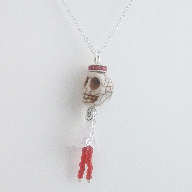 Day of the Dead Ballerina Pendants with 18 Inch Silver Chain - Image 35