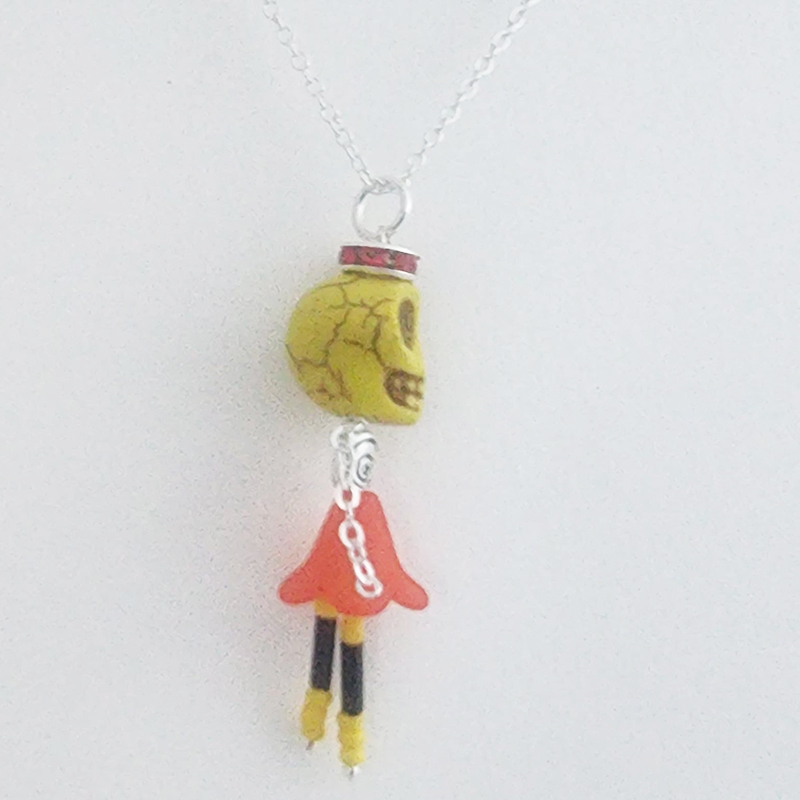 Day of the Dead Ballerina Pendants with 18 Inch Silver Chain - Image 34