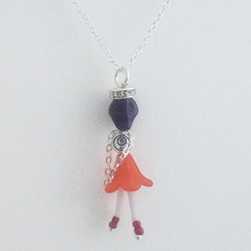 Day of the Dead Ballerina Pendants with 18 Inch Silver Chain - Image 32