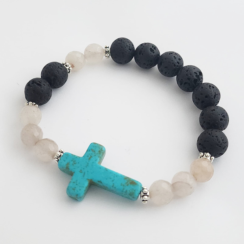 Hand Fired Mount Popo Day-of-the-Dead Semi-precious Stone Bracelet - Image 9