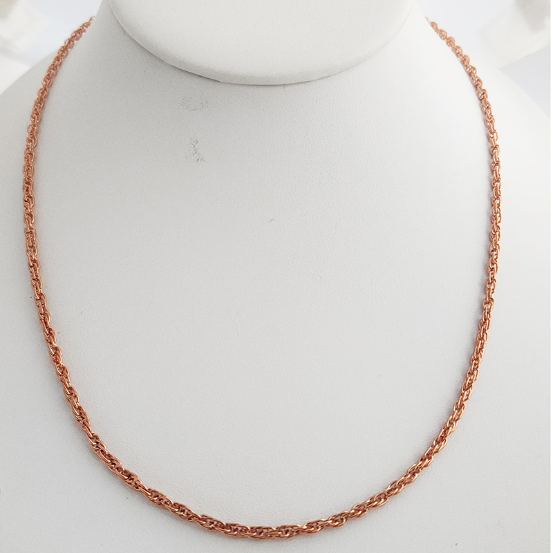 Deluxe Pure Healing Copper Rope 24 Inch Chain