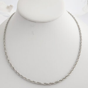 Deluxe Silver Rope 24 Inch Chain